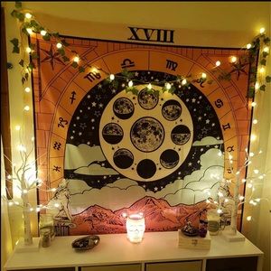 Tarot Moon Tapestry Room Decor 51"x59"